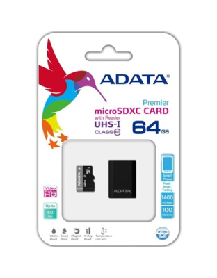 Adata  Premier  64GB  Micro  SDHC  UHS-I  Class  1