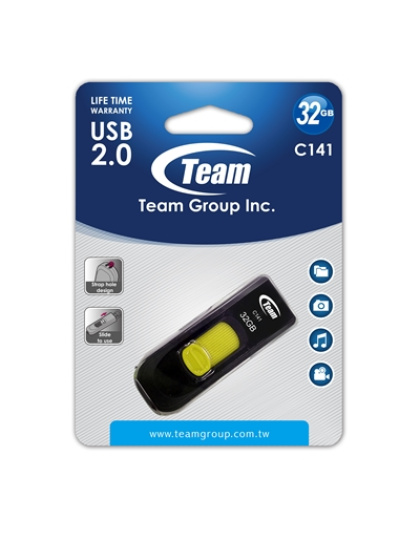 Team  C141  32GB  USB  2.0  Yellow  USB  Flash  Dr