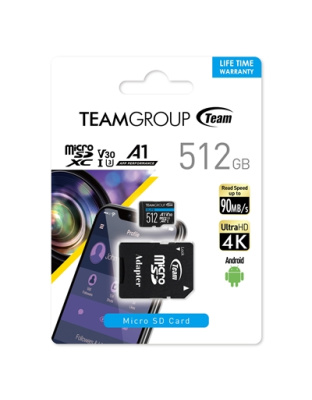 Team  Elite  A1  512GB  Micro  SDXC  UHS-1  Flash