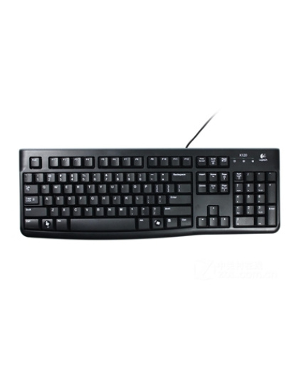 Logitech K120 Wired Keyboard for Windows, USB Plug-and-Play, Full-Size, Spill-Resistant, Curved Space Bar, Compatible with PC and Laptop, QWERTY UK English Layout, Black